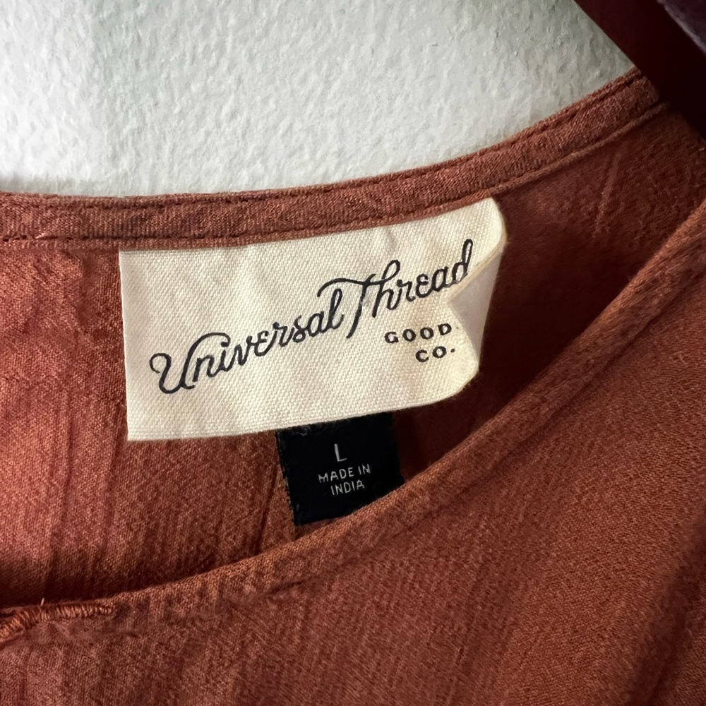 Universal Thread Rust Tiered Ruffle Maxi Dress - Picture 3 of 5